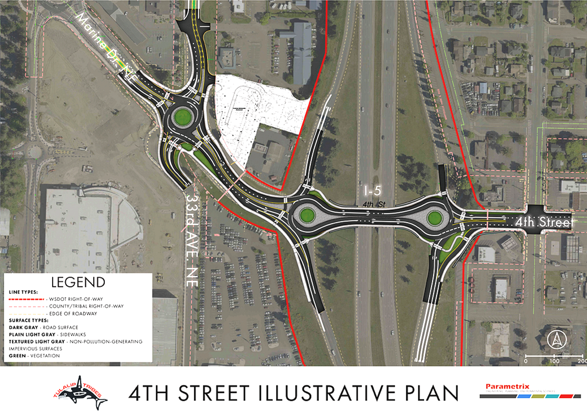TTTProject Corridor preferred alternative 4th Street Interchange illustrative plan image.