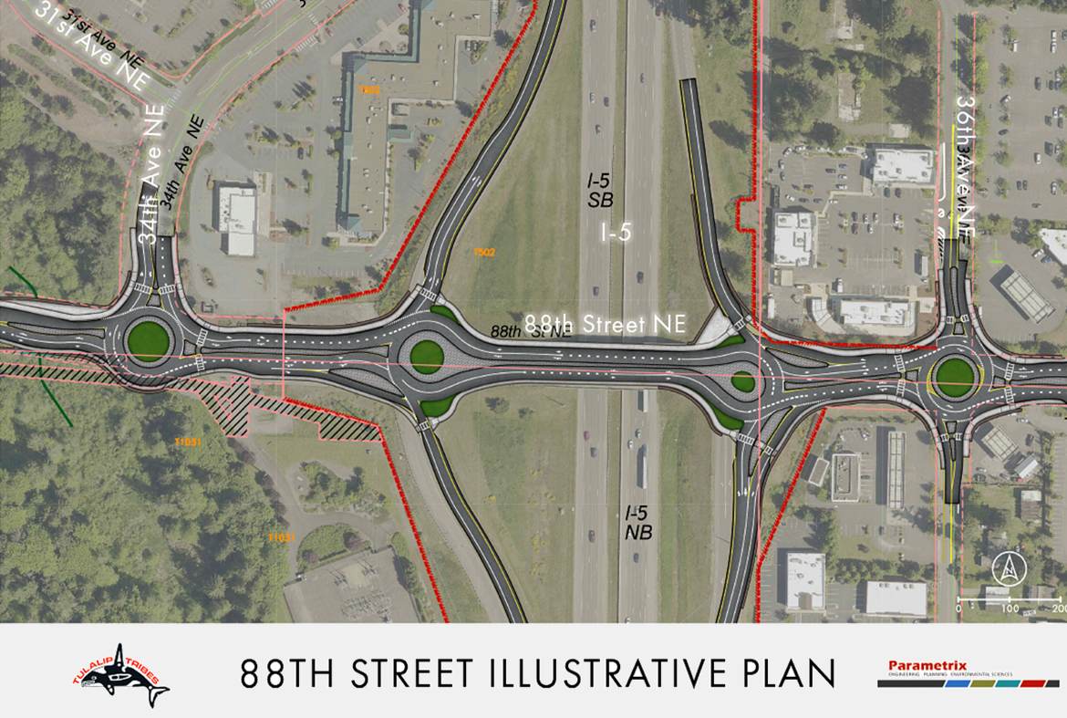 TTTProject Corridor preferred alternative 88th Street Interchange illustrative plan image.