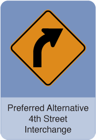 TTTProjects Corridor preferred alternative 4th Street Interchange link icon.