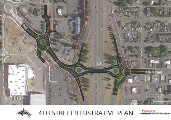 Tulalip Tribes 4th Street and 88th Street NE Corridor Improvements Project, Upcoming Activities - Description of the Preferred Alternative: 4th Street (image).